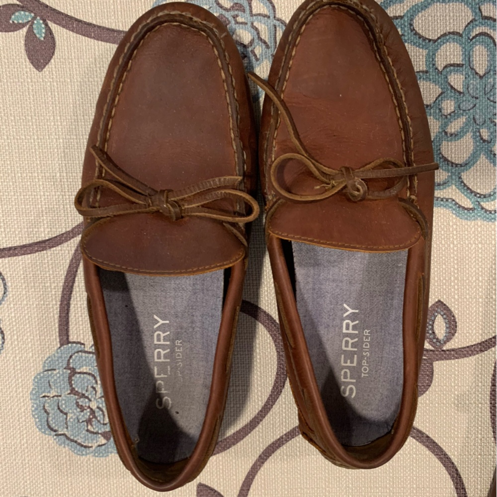 Sperry Top-Sider Davenport 1-Eye/Dark Tan Leather Size 7.5